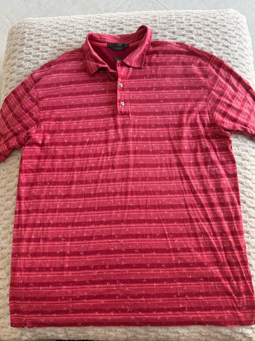 Nike Tiger Woods TW Striped Polo Shirt XL